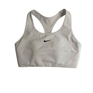 Nike Dri-FIT Sports Bra Racerback Support Athletic‎ Workout White Size M